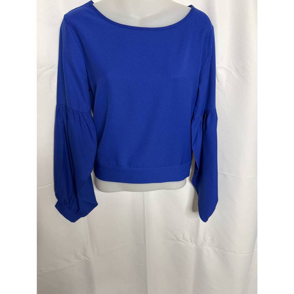 NEW MOLLY BRACKEN women's woven top in cobalt